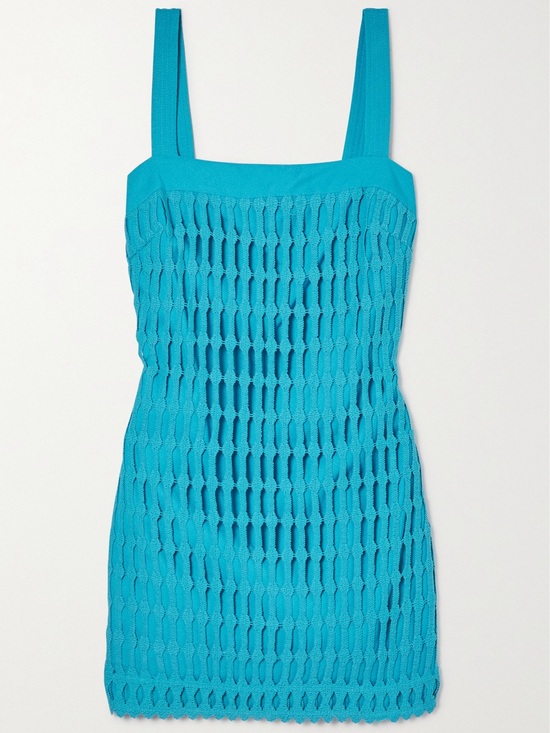 Jonathan Simkhai Dresses & Skirts - Jonathan Simkhai Turquoise Open-Weave Swim Coverup